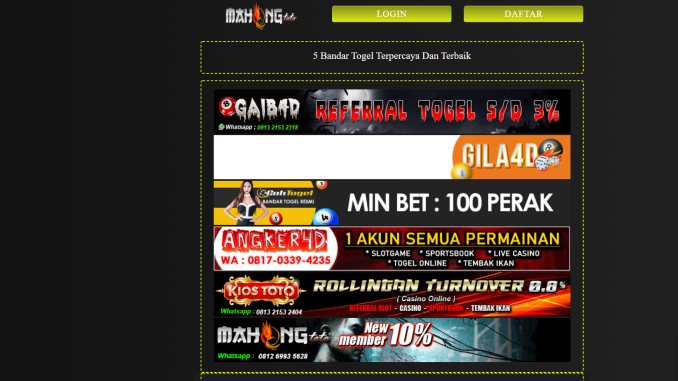 Pengantar Dunia Togel Online