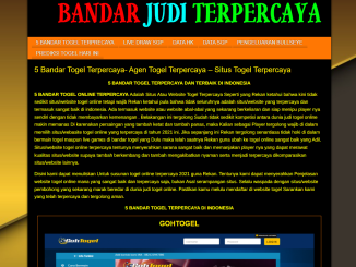 Agen Togel Terpercaya, Bandar Togel Terpercaya, Daftar Togel