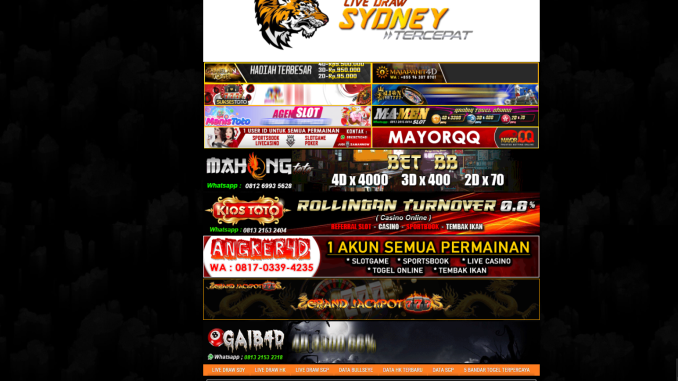 Live Draw Sydney Tercepat Hari Ini di Indonesia