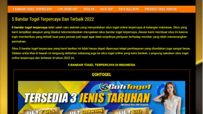 tempat pasang togel online