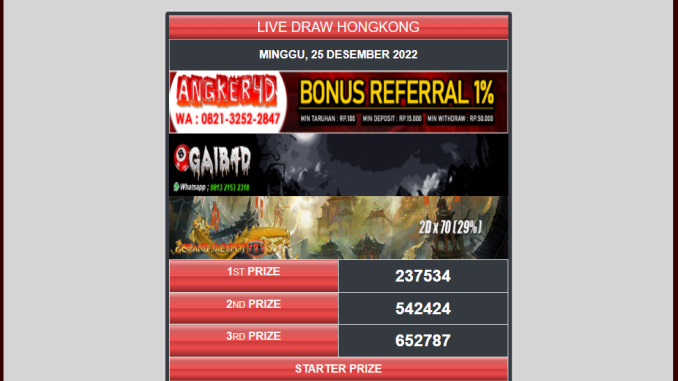 live draw hk