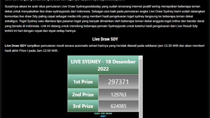 live draw sdy