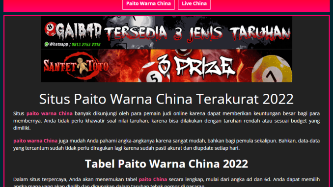 paito warna china