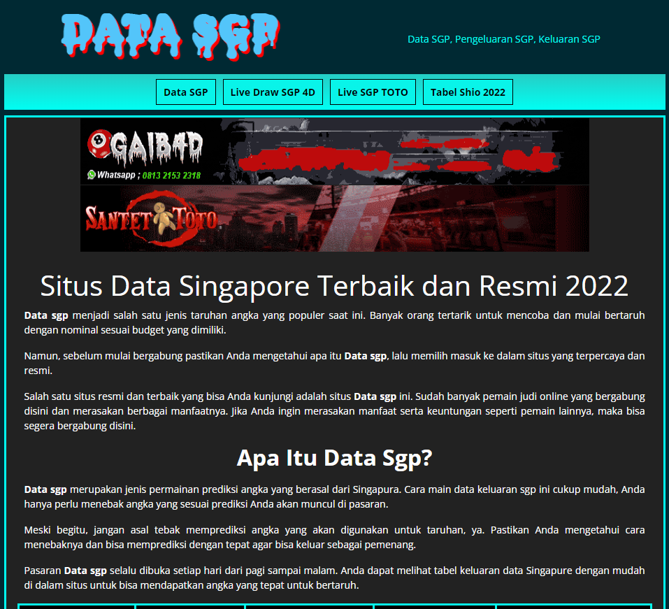 Data Sgp Berisi Semua Keluaran Dan Nomor Pengeluaran SGP